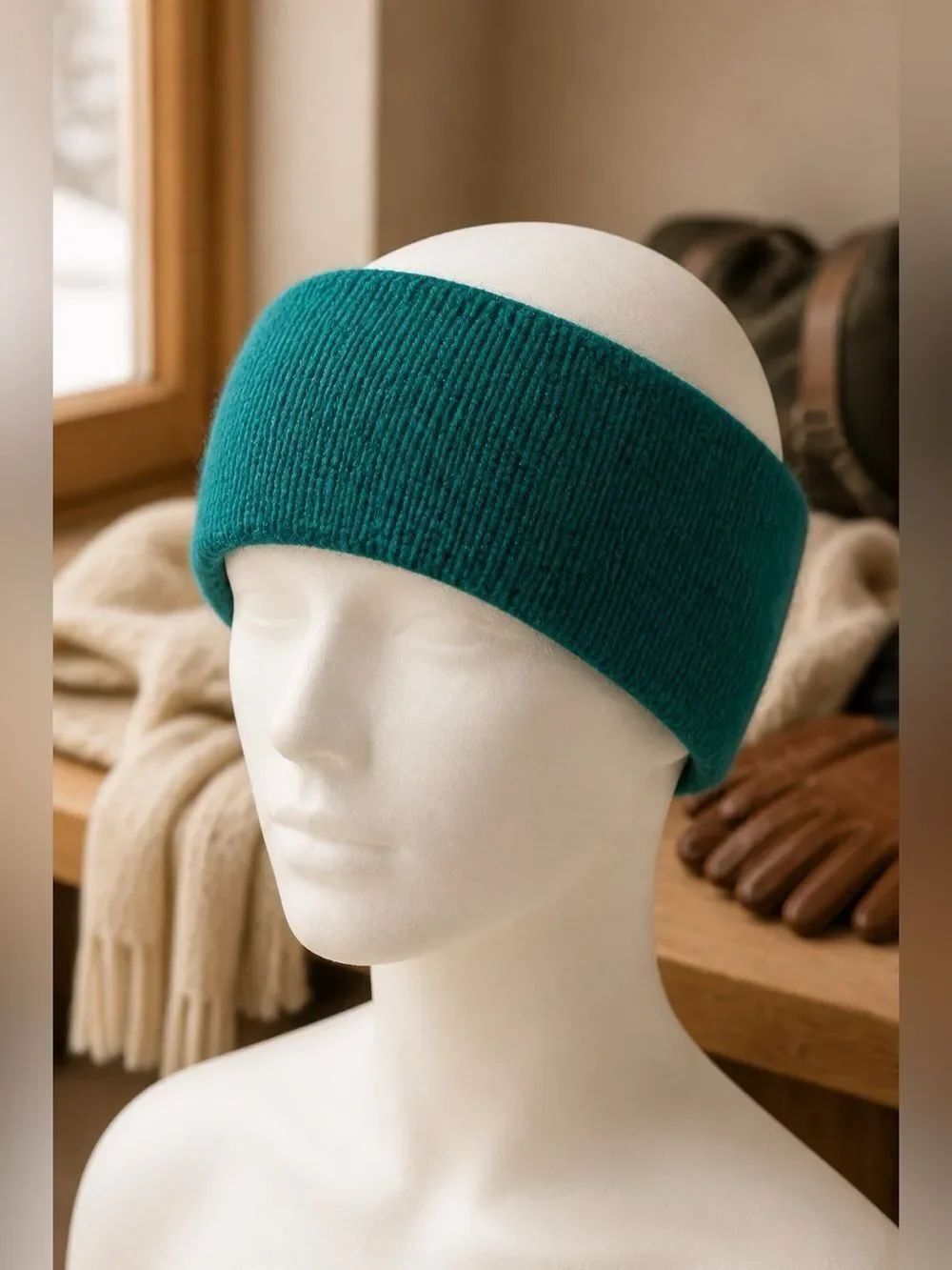 TEAL WOOL SKIβHEADBAND BY NILSβVINTAGE